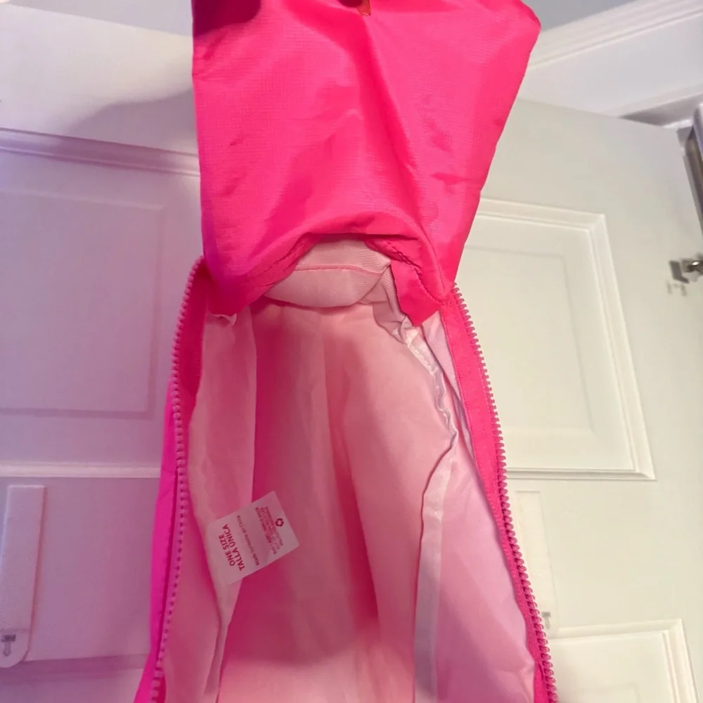 Bold & Bright Solid‎ Hot Pink Zipper Versatile Backpack with Zipper Pocket
